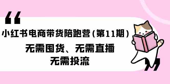 fy3623期-小红书电商带货陪跑营(第11期)无需囤货、无需直播、无需投流